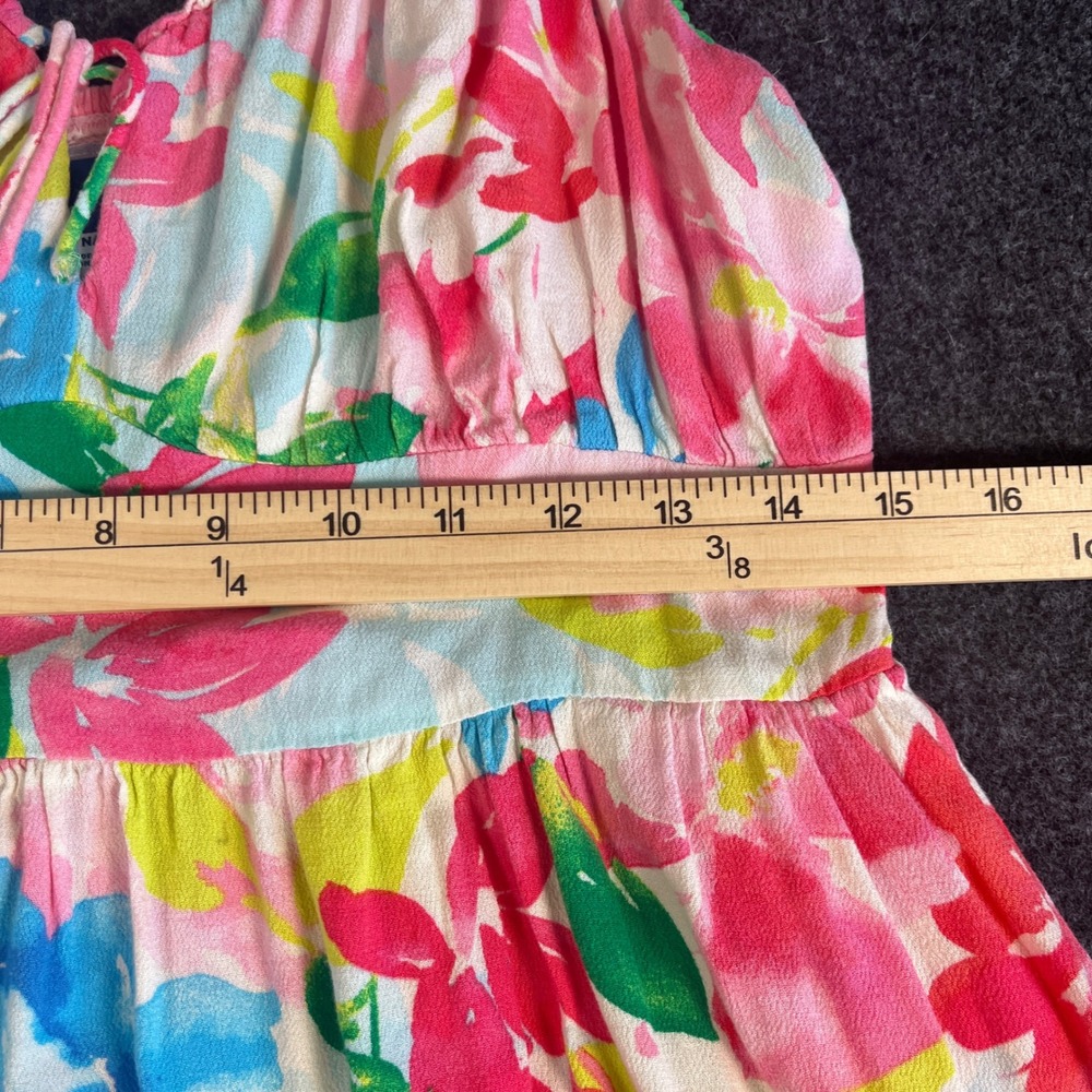 ⭐️3 for $30 Old Navy Floral Midi Summer/Spring Pink Blue Dress Sweetheart Neck L - Picture 5 of 11